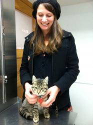 Dr. Conlon the kitty and Majorie Shoemaker